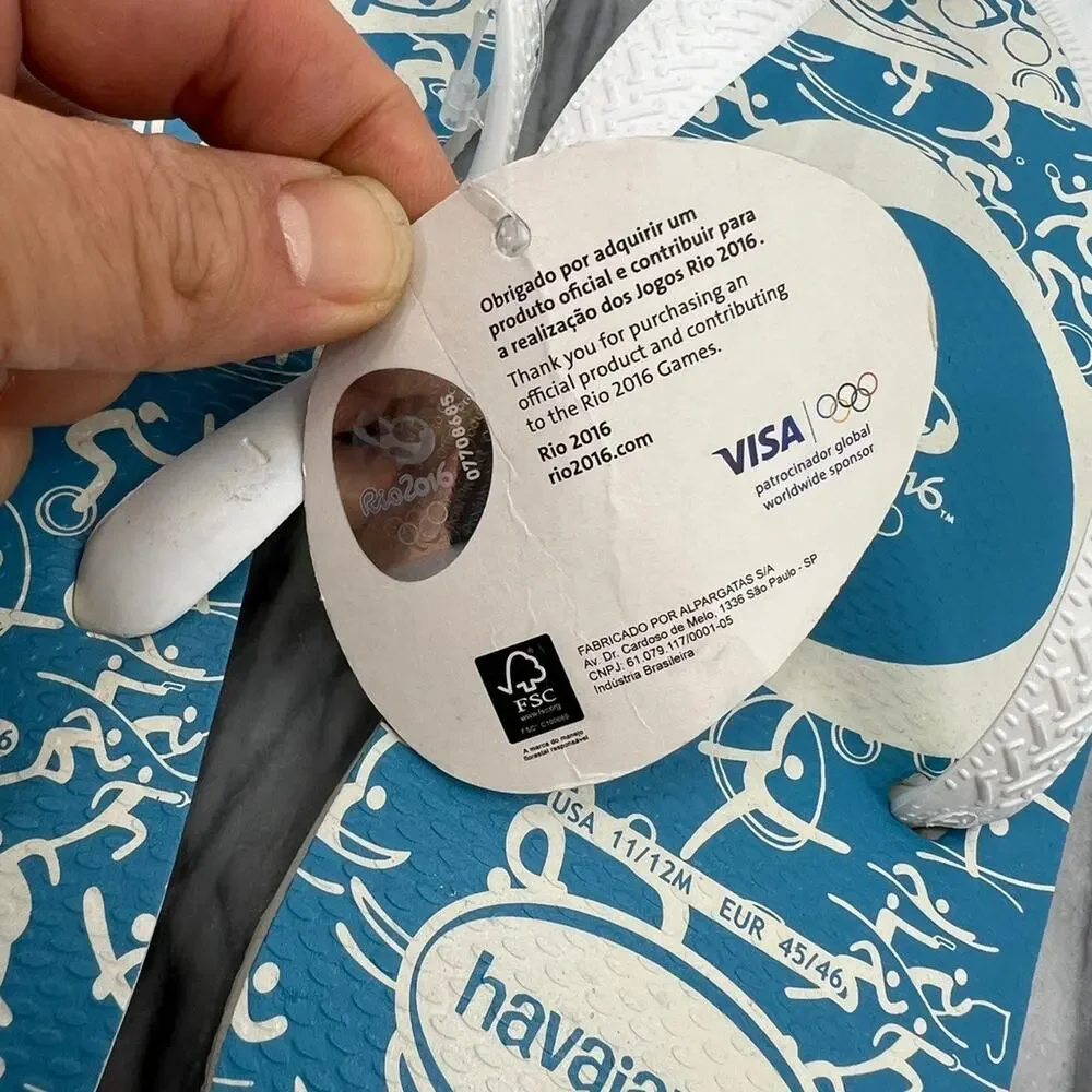 Havaianas Mens 11/12 Sandals Rio‎ 2016 Olympic Games Flip Flops Beach Pool Thong